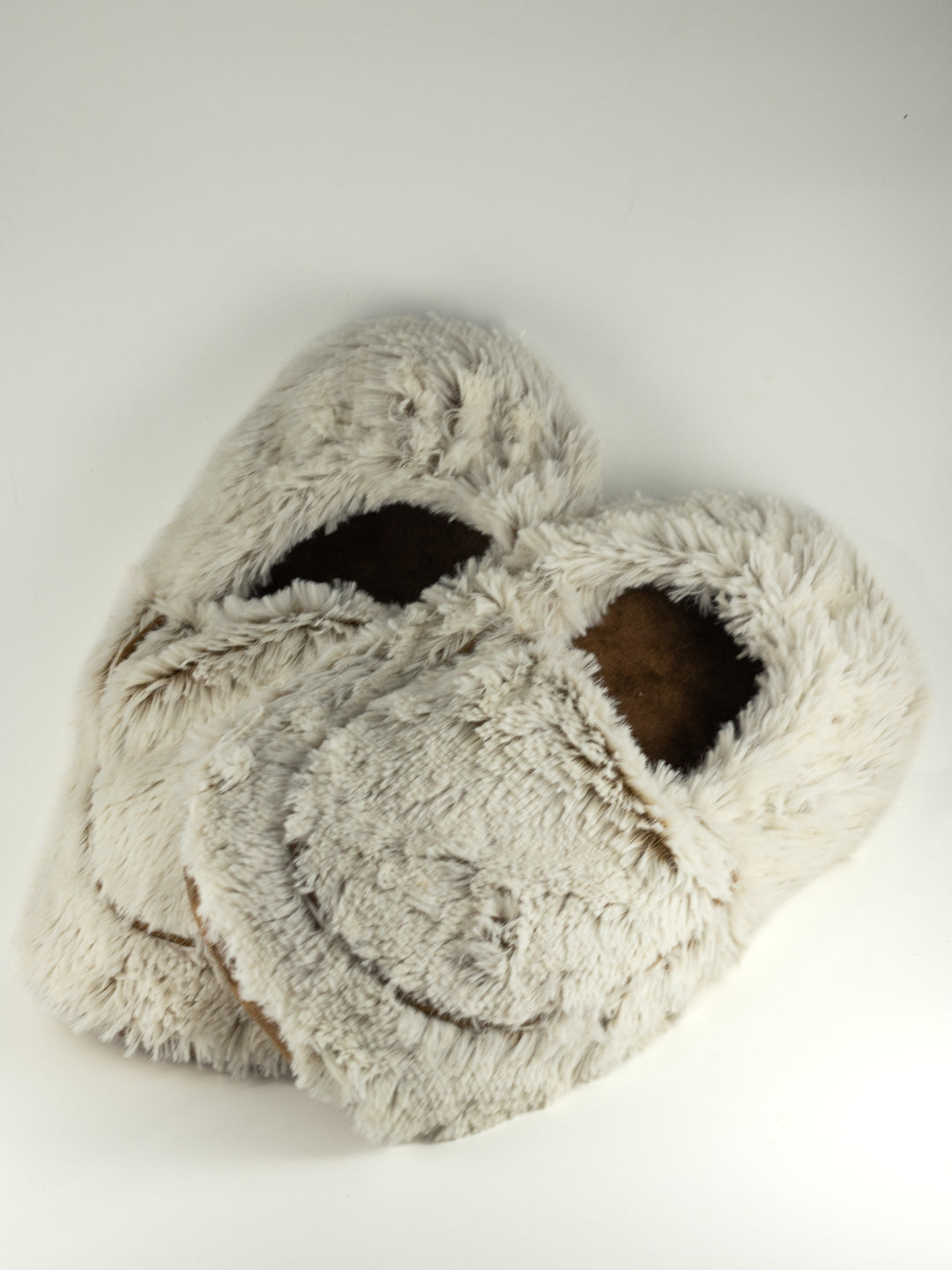 Soft cream Warmies plush slippers for The Irish Daisy Signature Gift.